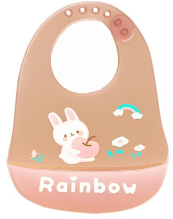 babero de bolsillo de silicona, baberos de alimentación para bebés | Baberos de silicona impermeables con recogedor de alimentos ajustables,Babero de bolsillo con lindo diseño animal, bufanda lavable