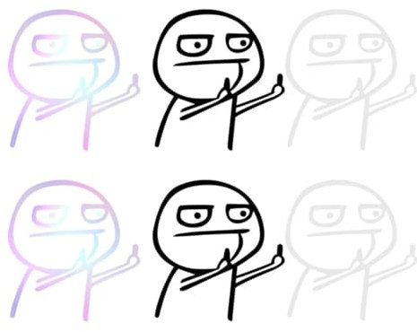 RAMGLYO 6 Stück Mittelfinger Aufkleber, Auto Dekorativer Aufkleber, Lustige Mittlerer Fingeraufkleber, Cartoon- Autoaufkleber für Auto Wandfenster, Motorrad, Laptop