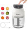 Ibergrif M503 Multizerkleinerer Elektrisch,Zerkleinerer Elektrisch 400ml, USB-Aufladung, Portabilität Zwiebelschneider Elektrisch, Universalzerkleinerer für Fleisch, Nüsse, Obst, Gemüse