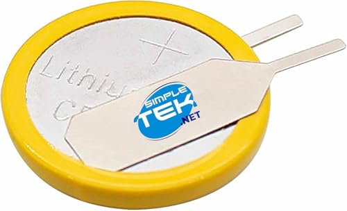 SIMPLETEK - 3X Batteria BIOS CR1220 Gialla - CMOS Time Battery 3 V - 40 mAh (Confezione da 3)