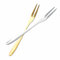 10-Piece Mini Dessert Forks Set - Silver & Gold Cocktail Fruit Forks for Appetizers, Escargot, Shellfish, Olives & Party Snacks - Elegant Small Forks for Home & Kitchen