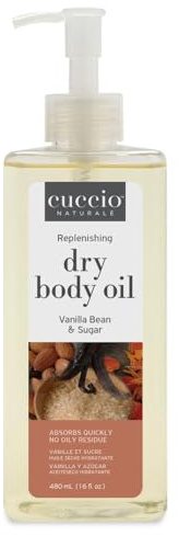 Cuccio Naturale Dry Body Oil 458ml (15.5oz) Refill - Vanilla Bean Sugar with pump