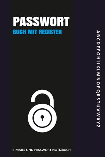 Passwort‑Buch mit Register: Passwort‑Organizer mit A–Z Register, Platz für bis zu 400 Logins| Passwort‑Manager‑Journal- Ideales Geschenk für Freunde, Familie & Senioren