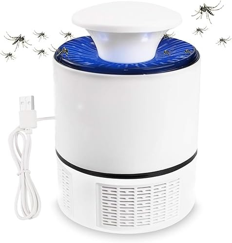 Elektrisk Mosquito Killer Lampa, Bärbar Usb Inget Buller Ingen Strålning Insektsdödare Flugor Fälla Lampa Anti Mygglampa För Hem, Inomhus Och Utomhus, White