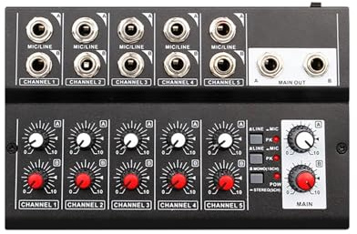 Mixer Audio, Ljudmixer 10-kanals Mixerkonsol Stereo Digital För Inspelning Av Nätverkssändningar DJ För Karaoke för livestreaming(10 routes)