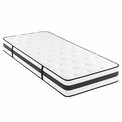 Arreditaly Materasso Singolo H3 Medio Rigido Con 240 Molle Insacchettate Al M, 5 Zone Di Comfort Double Sided Supporto Ergonomico E Alta Traspirabilità 80 x 190 x 24 Cm (Singolo)