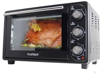 Bastilipo - Horno de sobremesa de 23 litros, 1500W, temporizador, modelo ROMA BLACK