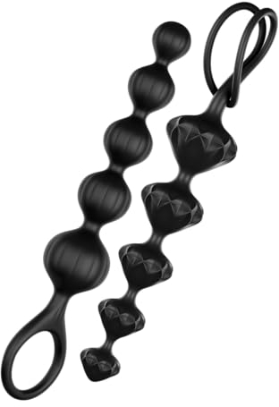 Satisfyer Love Beads Analkette | Analplug für Männer und Frauen | Anal-Toy mit Haltegriff | Sex-Spielzeug mit Prostata Stimulation | Buttplug mit aufsteigender Form | Hautfreundliches Set | 2-teilig