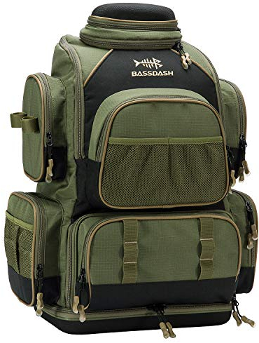 Bassdash Fishing Tackle Backpack Leichte Taktische Umhängetasche Soft Tackle Box mit schützender Regenhülle