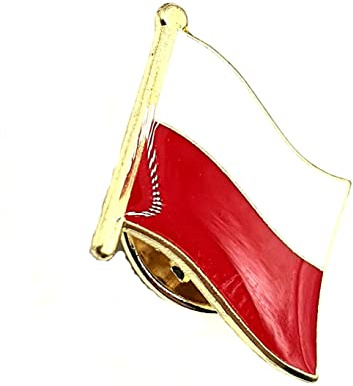 Polen polska polska metall emalj landsflagga stift emblem, Metall