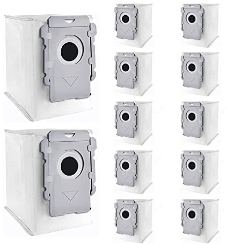 12-pack dammsugarpåsar för iRobot Roomba i3, i3+, i4, i4+, i6, i6+ i7, i7+, i7Plus, i8, i8+, j7, j7+, s9, s9+, s9Plus, i och s Series Clean Base automatiska smutsavfallspåsar