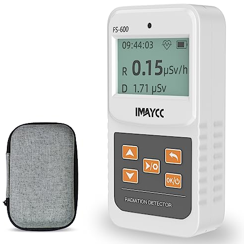 IMAYCC Contador Geiger, FS-600 dosímetro Detector de radiación automático, Detector de radiación nuclear de radiactividad Se puede utilizar en hogares privados, empresas, interiores y al aire libre