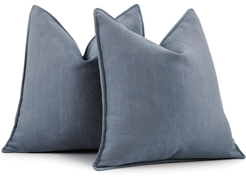 ZWJD Soffkuddfodral set med 2 Chenille soffkuddar med elegant design, mjuk och lyxig dekorativ kudde för soffa, säng och heminredning