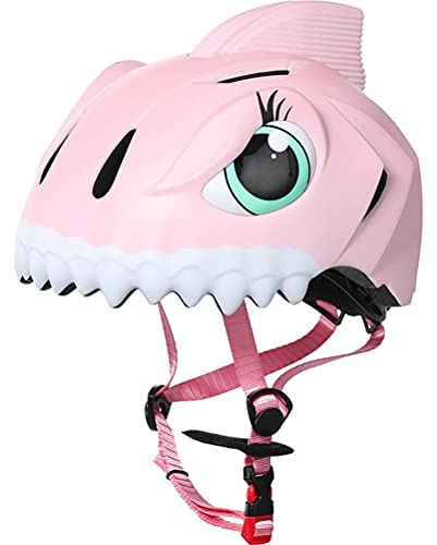 Casco de ciclismo para niños, bonito casco de tiburón para niños de 3, 4, 5, 6, 7, 8 años, casco de patineta (tiburón marrón)
