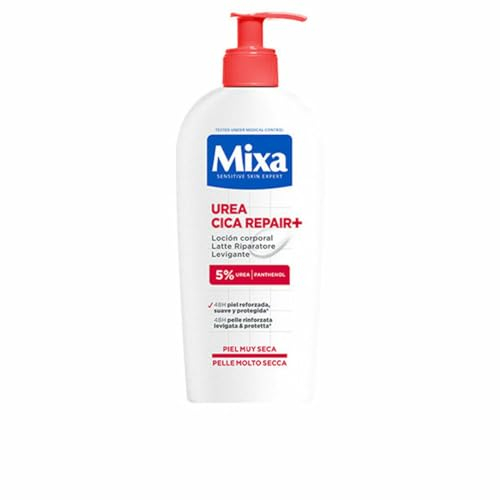 Mixa Latte Corpo Rigenerante, Per Pelle Secca e Ruvida, Pelle Idratata e Levigata per 48H, Barriera Cutanea Riparata e Protetta, Con il 5% di Urea e Pantenolo, Urea Cica Repair +, 250 ml