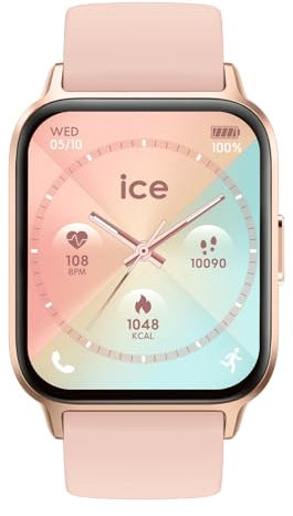ICE-WATCH - Ice fit 1.0 Rose-Gold Nude AMOLED - Montre connectée Rose-Gold avec Bracelet en Silicone - 024305 (1.78 Pouces)