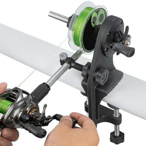 Fiskerullspooler, spolning av fiskerullar, bärbar fiskspooler, baitcasting