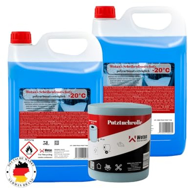 Wotan's 10 L Scheibenreiniger Frostschutz –20 °C, Putzrolle Putzpapier Set