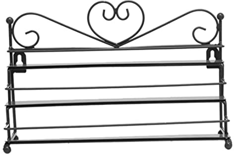 Nail Polish Rack - Iron Art 3-Tier Display Shelf Wall Mounted for Perfume Lipstick Organizer