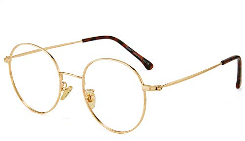 Cyxus lunette anti lumiere bleue pour hommes femmes bloquant les UV lunettes d'ordinateur lentille métal ultra léger lunettes