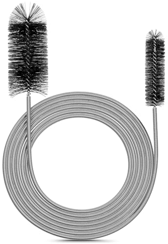 Zocipro Flexible Feeding Tube Cleaning Brush, Multifunction Long Pipe Cleaner Brush, Flexible Drain Brush Tube Cleaning Brush for Shower Drain Refrigerator Aquarium Drain Hole