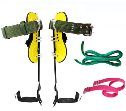 Juego de púas para trepar árboles, espuelas para trepar árboles, púas para botas para trepar árboles, espuelas para trepar árboles, artefacto ajustable para trepar árboles para aventuras Twoteeth