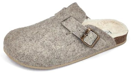 JOMIX Zapatillas Casa Mujer Invierno con Peluche Fabricadas en España Zuecos Mujer Fieltro con Plantilla Ortopédica