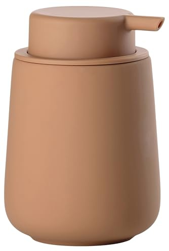 Zone Denmark Nova One tvålpump för badrummet, keramisk dispenser för handtvål/flytande tvål, diameter 8 cm, höjd 11,5 cm, kapacitet 250 ml, Mandarine