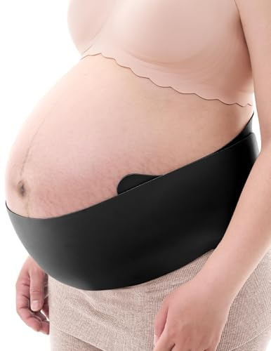 momcozy Belly Bands for Pregnant Women, Hospital-Grade Pregnancy Belly Band with Ergonest Back Support & Breathable Fabric – One-Piece Adjustable Maternity Belt for Abdomen, Pelvic, Back Pain Relief