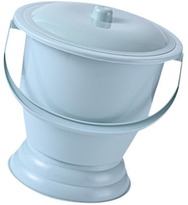 Harilla Pot de Chambre d'Urinoir de Pot, Usine d'Urinoir Épaissie d'Épaississement du Seau, Urinoir de Nuit avec Couvercle et Manche pour la Maison, Femmes Hommes, Bleu