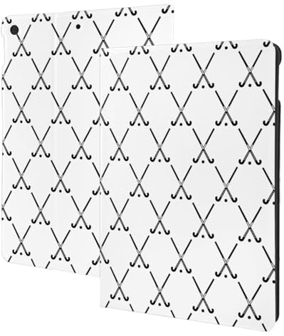Compatible avec iPad 9e/8e/7e génération, étui pour tablette de hockey noir, compatible avec étui pour iPad 10,2, support folio, mise en veille automatique