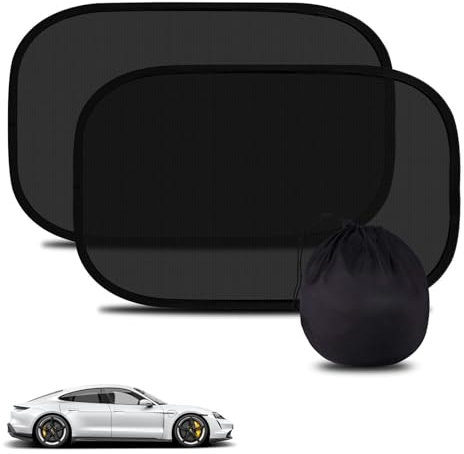 DAJING Car Sun Shade for Baby | Self-Adhesive UV Protection | Safe & Eco-Friendly | 2 Pack with Storage Bag | Universal Fit