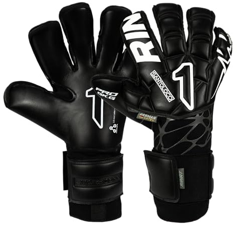 Rinat Santoloco Pro Adult Goalkeeper Gloves, Black, Size 7