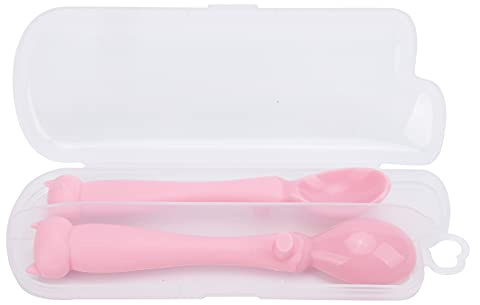 Babysked Mjuk silikon Matningsträning Kompletterande matskål för spädbarn 2st Set med förvaringsväska Giftfri Ergonomisk design Säker för nyfödda småbarn