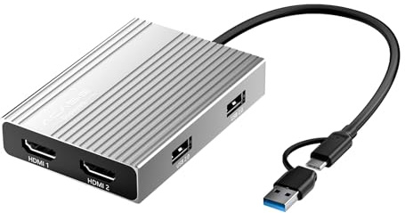 ACASIS USB C to Dual HDMI DisplayLink Adapter for Mac M1/M2/M3/M4/Windows
