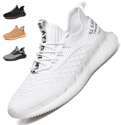 Sportskor Löparskor Andningsbara Lätta sneakers Gym Fitness Sneaker för män Kvinnor G156 White 43EU