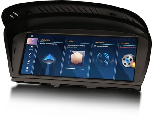 Erisin Qualcomm 4 GB 64 GB Android 14 bilradio Bluetooth med GPS-navigeringssystem för BMW 3-serien E90 E91 E92 E93 5-serien E60 E61 6-serien E63 E64 CIC trådlös Carplay Android bil WiFi 4G DAB+ DSP