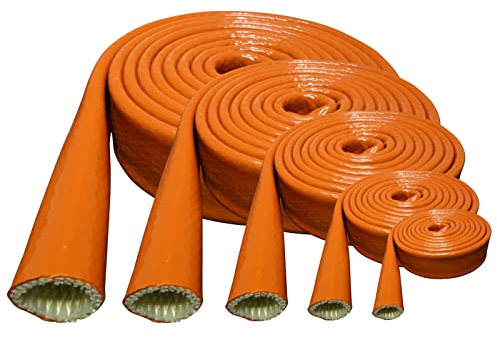 2m Silikon-Titan Hitzeschutzschlauch ID-Ø 30mm rot | VIELE LÄNGEN & GRÖSSEN 8-80mm | Schutzschlauch Silikonschlauch Kabelschlauch Isolierschlauch Schlauch Fiberglas Kälteschutzschlauch|Premium