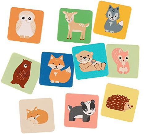 Orange Tree Toys Woodland Animals Wooden Memory Game, Board Game, Wooden Toys, Handy Travel Storage Bag, Wooden Puzzles, Early Development & Activity Toys, Montessori Toddler Toys, Boy & Girl Gifts