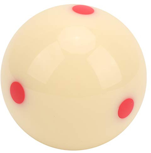 Tiiyee Snooker Cue Ball with Red Dots, 52.5mm Resin Practice Ball