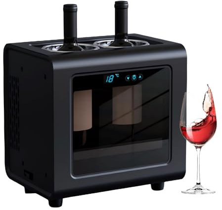 QUTBAG Raffreddatore Elettrico per Bottiglie di Vino, Frigorifero per Vino da appoggio con Pulsante Touch LED e Controllo termostato Intelligente, Raffreddamento termoelettrico Design Indipendente