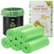 Confezione da 100 sacchetti per rifiuti organici da 20 litri, sacchetti per rifiuti organici compostabili, 4-6 galloni, materiale spesso riciclabile, biodegradabile, compostabile, 50 x 60 cm (Verde)
