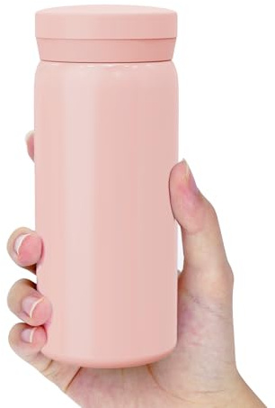 Linkidea Mini Borraccia da 200 ml (7 oz), in acciaio inossidabile con isolamento sottovuoto per bevande calde e fredde, a prova di perdite, piccola e adatta a borse, borsette e tasche (Rosa)