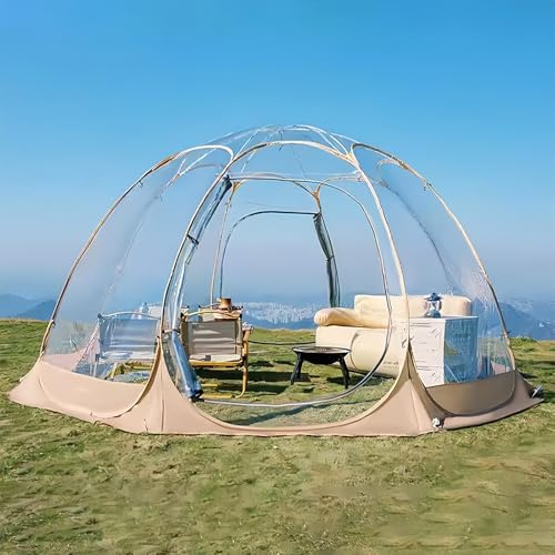 SAIYERUS Pop Up Bubble Tent, Instant Igloo Tent, 8-10 Person Screen House for Patios, Large Weather Tent, Cold Protection Camping Tent with Handbag, for Garden, Patio, Backyard