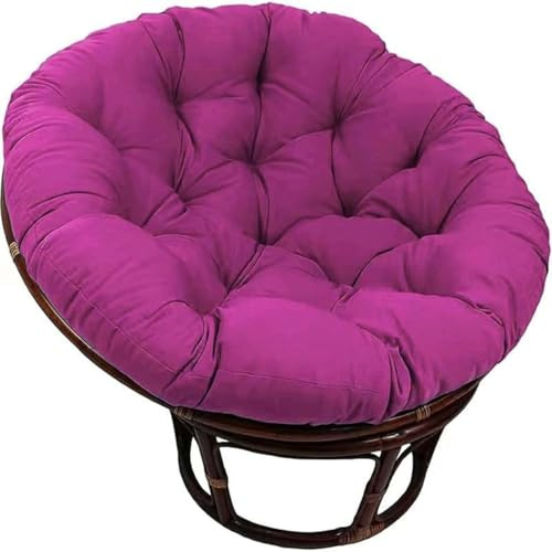 JORTUIO Cojines para Silla Redondos, Cojín para Sillón Colgante de Ratán, Apto para Jardines Exteriores, Columpios Interiores, Sofás,Uso doméstico(Purple,90x90cm)