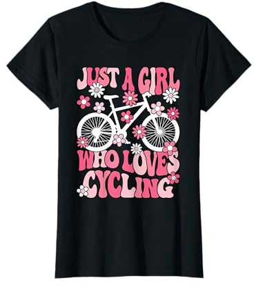 Just A Girl Who Loves Cycling Bike Bicycle Cyclist Girls T-Shirt