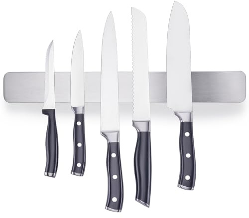 ENOKING 39.6cm Porta Coltelli Magnetico, Barra Magnetica per Coltelli in Acciaio Inox, Portacoltelli Magnetico da Cucina con Magnete Extra Forte, Ceppo Coltelli da Cucina per Riporre i Coltelli