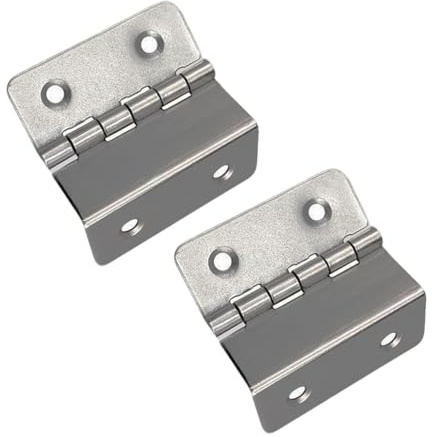 Leliafleury 2Pcs Half-Surface Chest Hinges 41x8x1mm Three Fold Retro Shutter Hinge for Window Cabinets Boxes