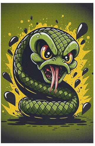 Puzzles 1000 Pièces Adultes, Puzzle De Jeu, Serpent Planche De Bois, Excellent Cadeau pour Enfants 78×53cm