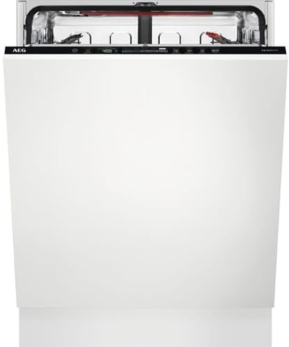 AEG 7000 Series Fully Integrated Standard Dishwasher - Black with Sliding Door Fixing Kit - C Rated